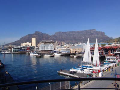 Table Mountain from the V & A Waterfront.