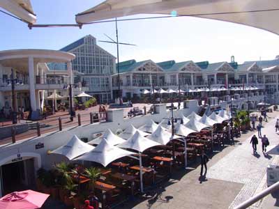 Cantina Tequila restaurant with the magnificient V & A Waterfront shopping centre.