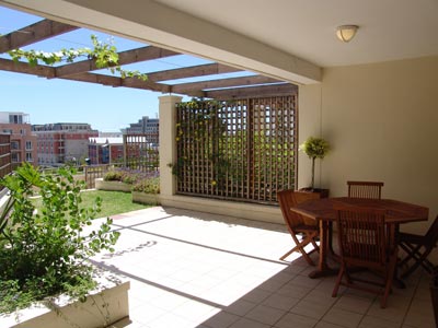 Beautiful garden terrace.